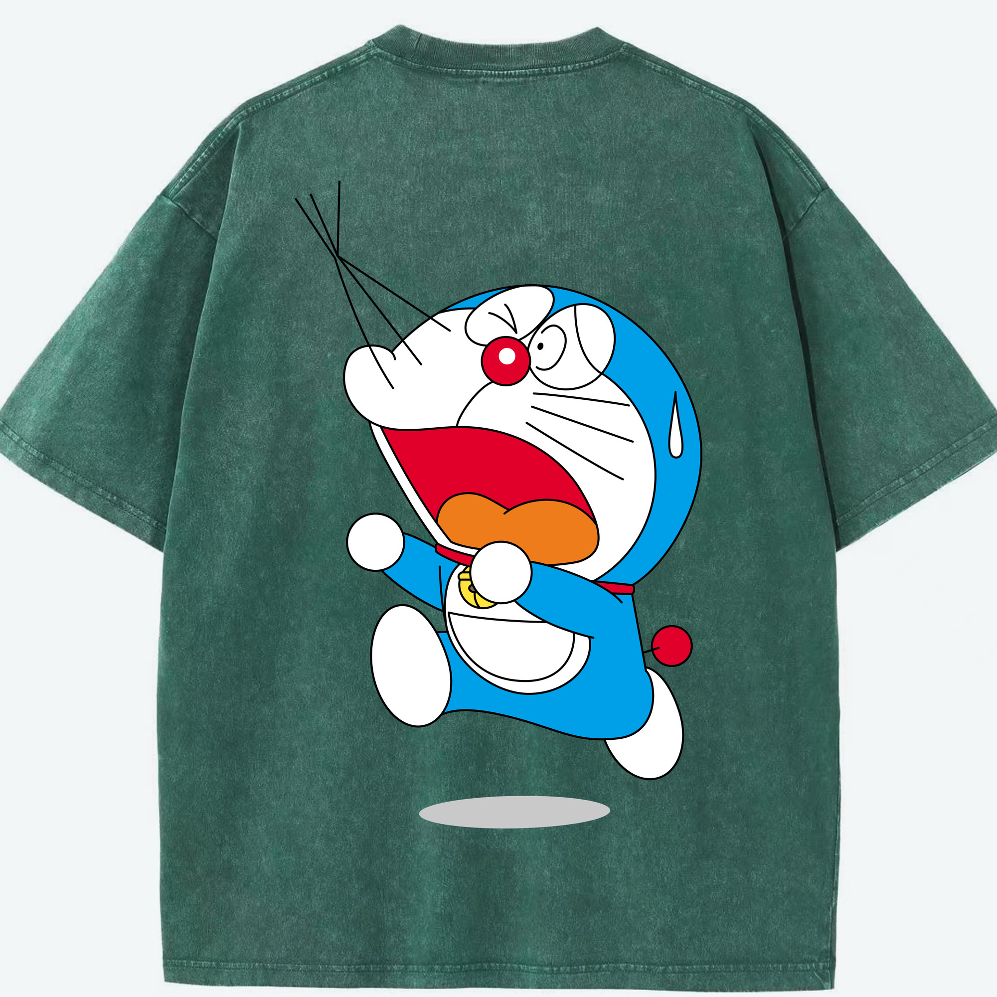 （画像用） ドラえもん Doraemon 綿100% ヴィンテージ風 半袖Tシャツ（背面プリント）